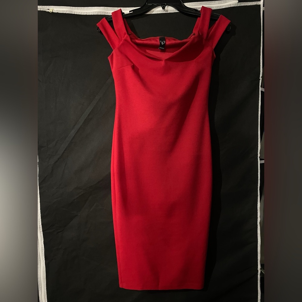 Off-the-shoulder Red Dress